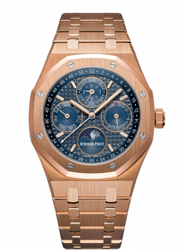 Audemars Piguet Royal Oak Perpetual Calendar 41 Pink Gold / Blue 26574OR.OO.1220OR.02 Audemars Piguet Royal Oak Perpetual Calendar 41 Pink Gold / Blue 26574OR.OO.1220OR.02