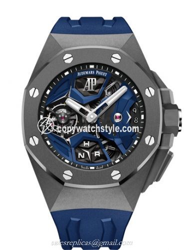 Audemars Piguet Royal Oak Concept GMT Tourbillon Titanium / Blue 26589IO.OO.D030CA.01 Audemars Piguet Royal Oak Concept GMT Tourbillon Titanium / Blue 26589IO.OO.D030CA.01