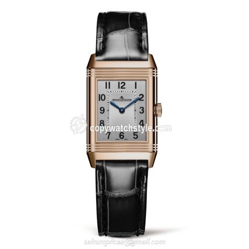 Jaeger-LeCoultre Reverso Classic Small Duetto Pink Gold / Silver / Alligator 2662430
