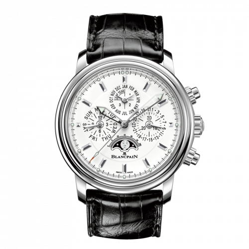 Blancpain Leman Chronographe Flyback Quantieme Perpetuel Stainless Steel / White / Alligator 2685F-1127-53B Blancpain Leman Chronographe Flyback Quantieme Perpetuel Stainless Steel / White / Alligator 2685F-1127-53B