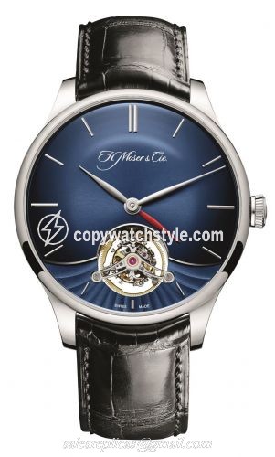 H. Moser & Cie Venturer Tourbillon Dual Time, White Gold, Blue Fume Dial 2802-0201 H. Moser & Cie Venturer Tourbillon Dual Time, White Gold, Blue Fume Dial 2802-0201
