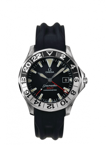 Omega Seamaster Diver 300M Automatic 41 GMT Stainless Steel / Black / Rubber 2834.50.91 Omega Seamaster Diver 300M Automatic 41 GMT Stainless Steel / Black / Rubber 2834.50.91