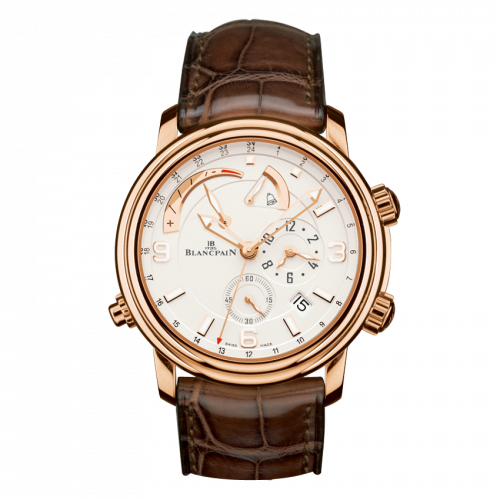 Blancpain Leman Reveil GMT Red Gold / Opaline / Alligator 2841-3642-53B