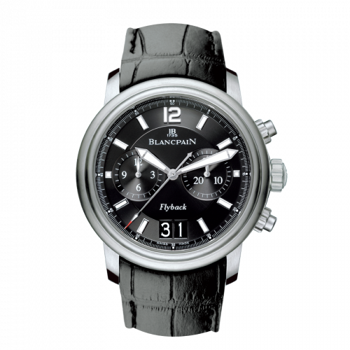 Blancpain Leman Chronographe Flyback Grande Date Stainless Steel / Black / Alligator 2885F-11B30B-53B Blancpain Leman Chronographe Flyback Grande Date Stainless Steel / Black / Alligator 2885F-11B30B-53B