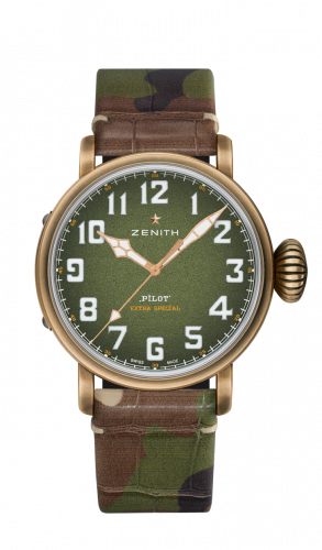 Zenith Pilot Type 20 Adventure 45mm Bronze / Khaki / Camo 29.2430.679/63.C814 Zenith Pilot Type 20 Adventure 45mm Bronze / Khaki / Camo 29.2430.679/63.C814