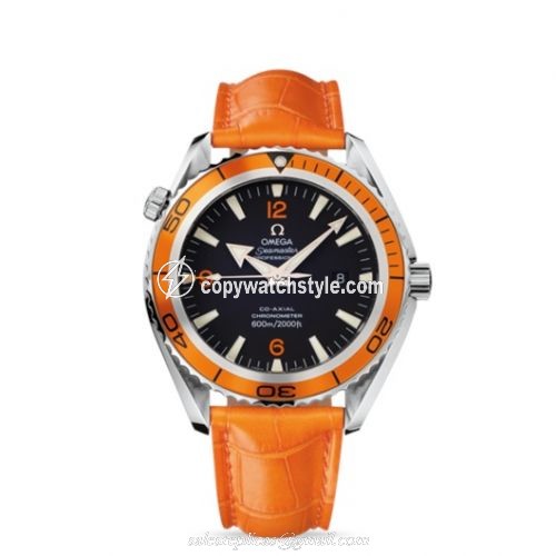 Omega Seamaster Planet Ocean 600M Co-Axial 45.5 Stainless Steel / Orange / Alligator 2908.50.38 Omega Seamaster Planet Ocean 600M Co-Axial 45.5 Stainless Steel / Orange / Alligator 2908.50.38