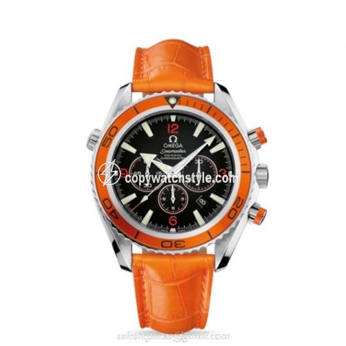Omega Seamaster Planet Ocean 600M Co-Axial 45.5 Chronograph Stainless Steel / Orange / Alligator 2918.50.38 Omega Seamaster Planet Ocean 600M Co-Axial 45.5 Chronograph Stainless Steel / Orange / Alligator 2918.50.38