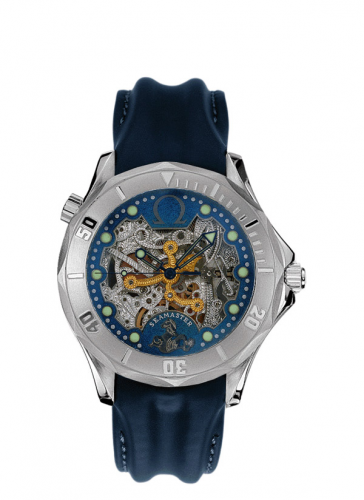 Omega Seamaster Diver 300M Automatic 41 White Gold / Skeleton / Leather / 50th Anniversary 2942.80.03 Omega Seamaster Diver 300M Automatic 41 White Gold / Skeleton / Leather / 50th Anniversary 2942.80.03