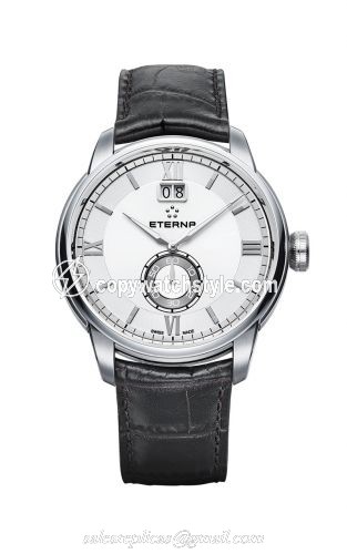 Eterna Adventic Quartz Big Date Silver / Strap 2971.41.66.1327 Eterna Adventic Quartz Big Date Silver / Strap 2971.41.66.1327