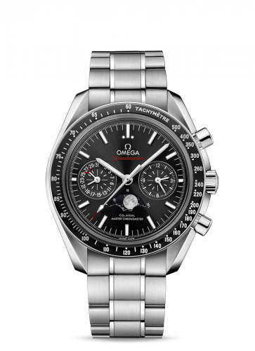 Omega Speedmaster Moonphase Chronograph Master Chronometer Stainless Steel / Black / Bracelet 304.30.44.52.01.001 Omega Speedmaster Moonphase Chronograph Master Chronometer Stainless Steel / Black / Bracelet 304.30.44.52.01.001