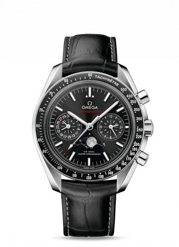 Omega Speedmaster Moonphase Chronograph Master Chronometer Stainless Steel / Black 304.33.44.52.01.001 Omega Speedmaster Moonphase Chronograph Master Chronometer Stainless Steel / Black 304.33.44.52.01.001
