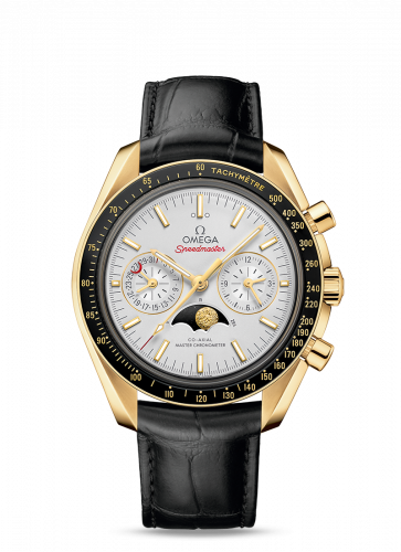 Omega Speedmaster Moonphase Chronograph Master Chronometer Yellow Gold / Silver 304.63.44.52.02.001 Omega Speedmaster Moonphase Chronograph Master Chronometer Yellow Gold / Silver 304.63.44.52.02.001