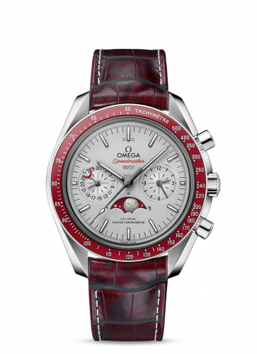 Omega Speedmaster Moonphase Chronograph Master Chronometer Platinum / Silver 304.93.44.52.99.001 Omega Speedmaster Moonphase Chronograph Master Chronometer Platinum / Silver 304.93.44.52.99.001
