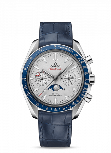 Omega Speedmaster Moonphase Chronograph Master Chronometer Platinum / Silver / Diamond 304.93.44.52.99.004 Omega Speedmaster Moonphase Chronograph Master Chronometer Platinum / Silver / Diamond 304.93.44.52.99.004