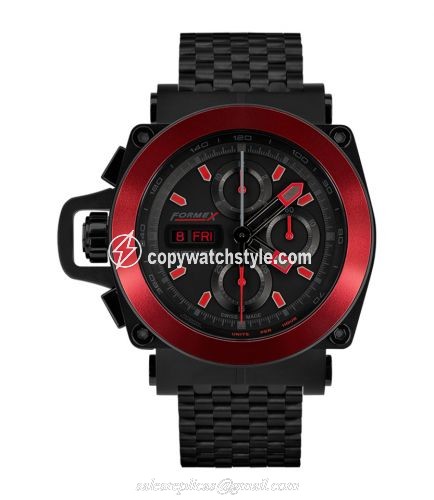 Formex Motorsport Automatic Chronograph PVD / Red Bezel / Black / Bracelet 3100.4.8122.110 Formex Motorsport Automatic Chronograph PVD / Red Bezel / Black / Bracelet 3100.4.8122.110