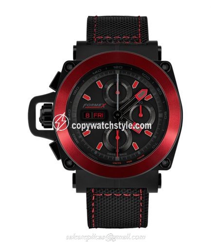 Formex Motorsport Automatic Chronograph PVD / Red Bezel / Black / Calf 3100.4.8122.216 Formex Motorsport Automatic Chronograph PVD / Red Bezel / Black / Calf 3100.4.8122.216