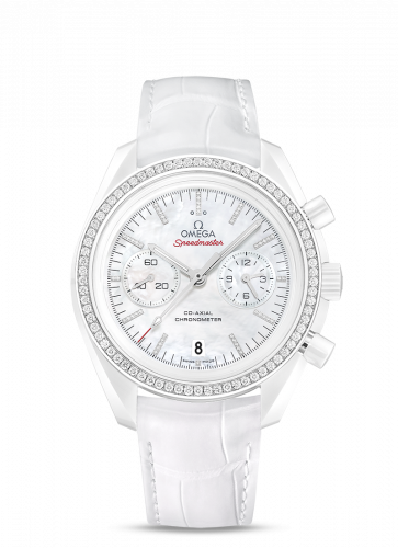 Omega Speedmaster Moonwatch Co-Axial White Side of the Moon Diamond 311.98.44.51.55.001 Omega Speedmaster Moonwatch Co-Axial White Side of the Moon Diamond 311.98.44.51.55.001