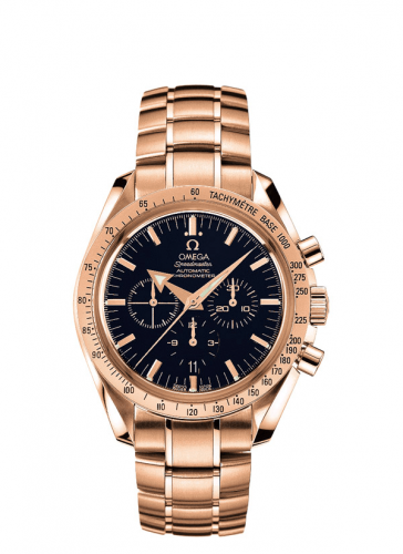 Omega Speedmaster Broad Arrow Red Gold / Black / Bracelet 3153.80.00 Omega Speedmaster Broad Arrow Red Gold / Black / Bracelet 3153.80.00