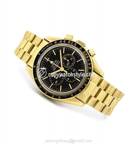Omega Speedmaster Professional Moonwatch Yellow Gold / Black / Bracelet / Jubilee Chronometer 3194.50.00 Omega Speedmaster Professional Moonwatch Yellow Gold / Black / Bracelet / Jubilee Chronometer 3194.50.00