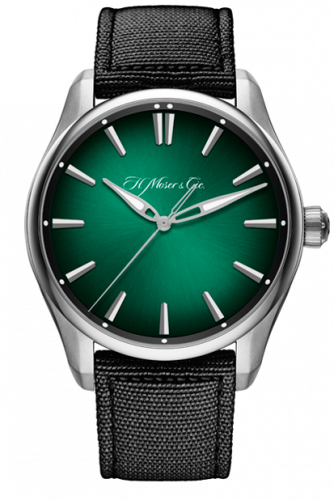 H. Moser & Cie Pioneer Centre Seconds Stainless Steel / Cosmic Green 3200-1202 H. Moser & Cie Pioneer Centre Seconds Stainless Steel / Cosmic Green 3200-1202