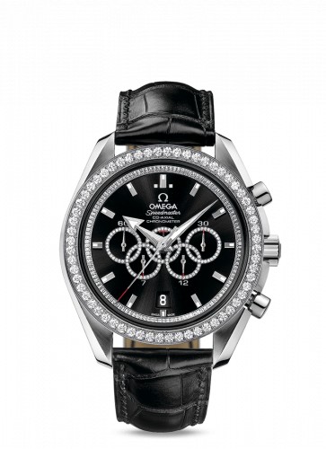 Omega Speedmaster Co-Axial White Gold / Black / Diamond / Olympic Collection 321.58.44.52.51.001 Omega Speedmaster Co-Axial White Gold / Black / Diamond / Olympic Collection 321.58.44.52.51.001