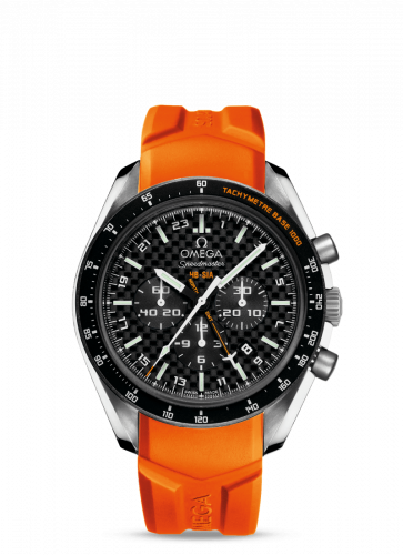 Omega Speedmaster HB-SIA Co-Axial GMT Titanium / Black Carbon / Orange Rubber 321.92.44.52.01.003 Omega Speedmaster HB-SIA Co-Axial GMT Titanium / Black Carbon / Orange Rubber 321.92.44.52.01.003