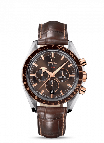 Omega Speedmaster Broad Arrow 1957 Stainless Steel / Red Gold / Brown 321.93.42.50.13.001 Omega Speedmaster Broad Arrow 1957 Stainless Steel / Red Gold / Brown 321.93.42.50.13.001