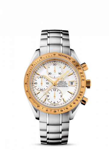 Omega Speedmaster Date 40 Stainless Steel / Yellow Gold / Silver / Bracelet 323.21.40.40.02.001 Omega Speedmaster Date 40 Stainless Steel / Yellow Gold / Silver / Bracelet 323.21.40.40.02.001