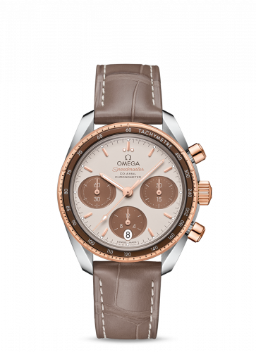 Omega Speedmaster Co-Axial 38 Stainless Steel / Sedna Gold / Cappuccino 324.23.38.50.02.002 Omega Speedmaster Co-Axial 38 Stainless Steel / Sedna Gold / Cappuccino 324.23.38.50.02.002