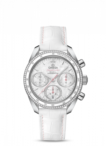 Omega Speedmaster Co-Axial 38 Stainless Steel / Diamond / MOP / Strap 324.38.38.50.55.001 Omega Speedmaster Co-Axial 38 Stainless Steel / Diamond / MOP / Strap 324.38.38.50.55.001