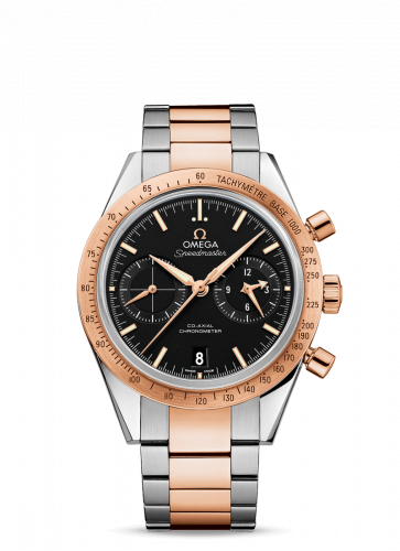 Omega Speedmaster 57 Co-Axial Stainless Steel / Red Gold / Black / Bracelet 331.20.42.51.01.002 Omega Speedmaster 57 Co-Axial Stainless Steel / Red Gold / Black / Bracelet 331.20.42.51.01.002