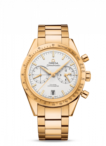Omega Speedmaster 57 Co-Axial Yellow Gold / Silver / Bracelet 331.50.42.51.02.001 Omega Speedmaster 57 Co-Axial Yellow Gold / Silver / Bracelet 331.50.42.51.02.001