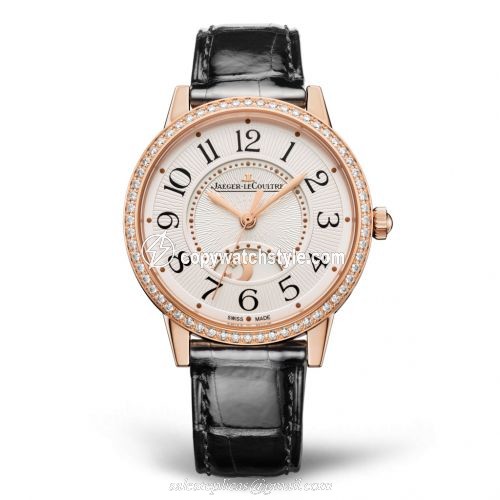 Jaeger-LeCoultre Rendez-Vous Night & Day Medium Pink Gold / Diamond / Silver / Alligator 3442430
