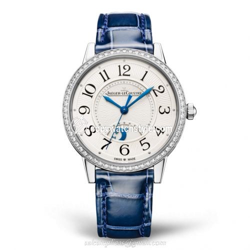 Jaeger-LeCoultre Rendez-Vous Night & Day Medium Stainless Steel / Diamond / Silver / Alligator 3448430 Jaeger-LeCoultre Rendez-Vous Night & Day Medium Stainless Steel / Diamond / Silver / Alligator 3448430