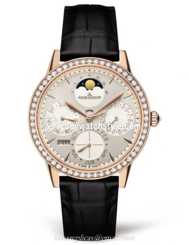 Jaeger-LeCoultre Rendez-Vous Perpetual Calendar Pink Gold / Silver / Alligator 3492420 Jaeger-LeCoultre Rendez-Vous Perpetual Calendar Pink Gold / Silver / Alligator 3492420