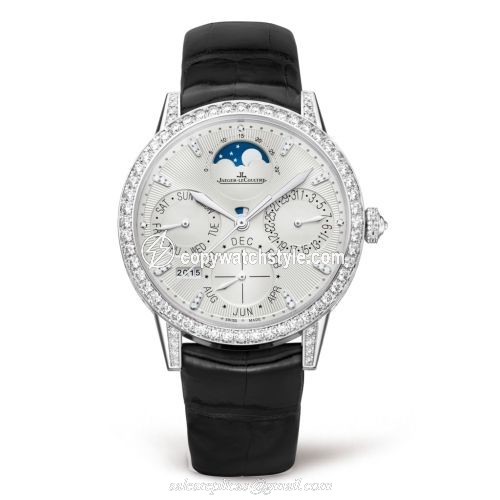 Jaeger-LeCoultre Rendez-Vous Perpetual Calendar White Gold / Silver / Alligator 3493420 Jaeger-LeCoultre Rendez-Vous Perpetual Calendar White Gold / Silver / Alligator 3493420