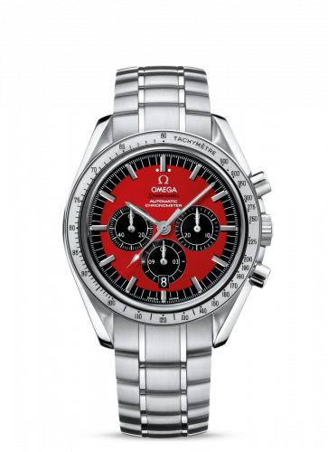 Omega Speedmaster Michael Schumacher Stainless Steel / Red / Bracelet / The Legend Red 3506.61.00 Omega Speedmaster Michael Schumacher Stainless Steel / Red / Bracelet / The Legend Red 3506.61.00