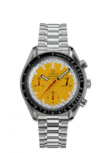 Omega Speedmaster Reduced Stainless Steel / Yellow / Bracelet / Schumacher 3510.12.00 Omega Speedmaster Reduced Stainless Steel / Yellow / Bracelet / Schumacher 3510.12.00