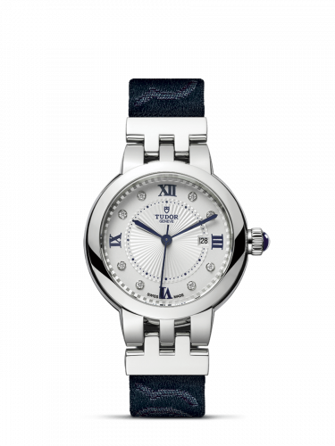 Tudor Clair de Rose 30 Stainless Steel / Silver-Diamond / Fabric 35500-0005 Tudor Clair de Rose 30 Stainless Steel / Silver-Diamond / Fabric 35500-0005
