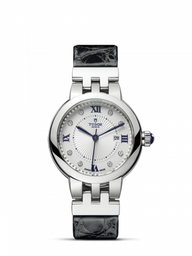 Tudor Clair de Rose 30 Stainless Steel / Silver-Diamond / Alligator 35500-0006 Tudor Clair de Rose 30 Stainless Steel / Silver-Diamond / Alligator 35500-0006