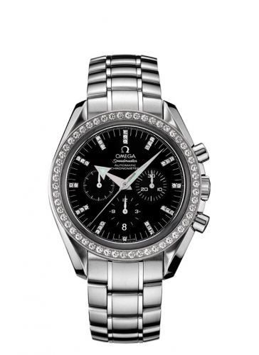Omega Speedmaster Broad Arrow Stainless Steel / Diamond / Black / Bracelet 3555.55.00