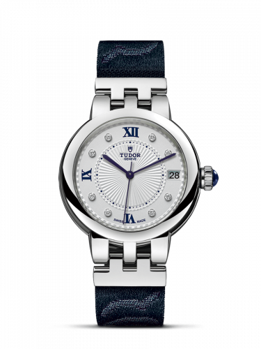 Tudor Clair de Rose 34 Stainless Steel / Silver-Diamond / Fabric 35800-0005 Tudor Clair de Rose 34 Stainless Steel / Silver-Diamond / Fabric 35800-0005