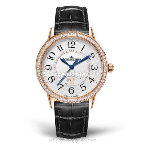 Jaeger-LeCoultre Rendez-Vous Night & Day Large Pink Gold / Diamond / Silver / Alligator 3612421 Jaeger-LeCoultre Rendez-Vous Night & Day Large Pink Gold / Diamond / Silver / Alligator 3612421