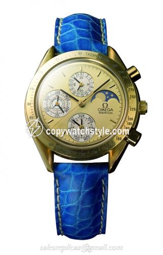 Omega Speedmaster Perpetual Calendar Yellow Gold / Champagne / 3650.10.20 Omega Speedmaster Perpetual Calendar Yellow Gold / Champagne / 3650.10.20