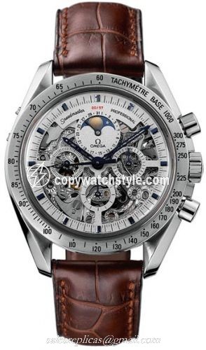 Omega Speedmaster Professional Moonphase Platinum / Skeleton 3688.30.32 Omega Speedmaster Professional Moonphase Platinum / Skeleton 3688.30.32