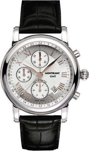 Montblanc Star Roman Chronograph GMT Automatic Silver 36967 Montblanc Star Roman Chronograph GMT Automatic Silver 36967