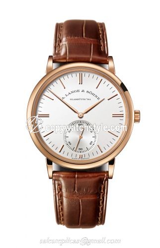 A. Lange & Sohne Saxonia Automatik Pink Gold / Silver 380.033 A. Lange & Sohne Saxonia Automatik Pink Gold / Silver 380.033