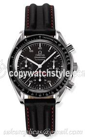 Omega Speedmaster Reduced Stainless Steel / Black / Strap / AC Milan 3810.51.41