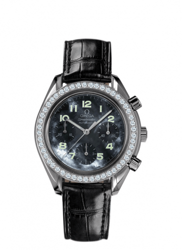 Omega Speedmaster Reduced Ladies Stainless Steel / Diamond / Blue MOP 3815.73.31 Omega Speedmaster Reduced Ladies Stainless Steel / Diamond / Blue MOP 3815.73.31