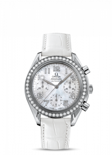 Omega Speedmaster Reduced Ladies Stainless Steel / Diamond / MOP / White 3835.70.36 Omega Speedmaster Reduced Ladies Stainless Steel / Diamond / MOP / White 3835.70.36